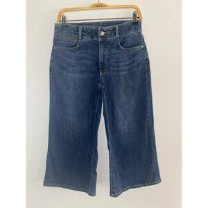 NYDJ Cool Embrace Wide Leg Denim Cropped Serendipity Jeans Size 8P